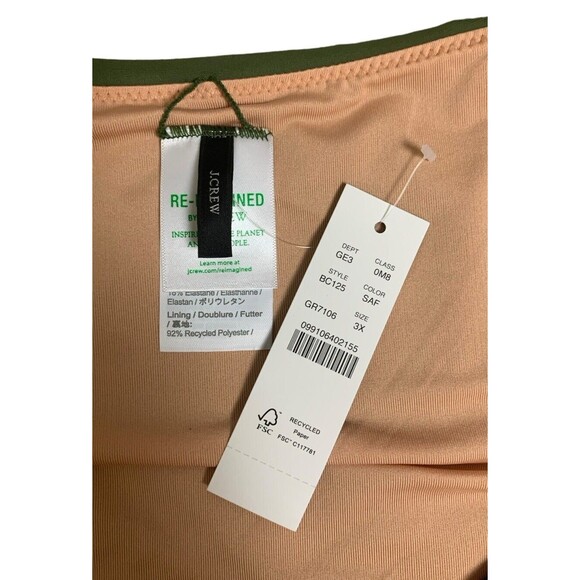 New! J.Crew Bikini Bottom Women’s 3X Curved Waist Cheeky Safari Green BC125 - Picture 5 of 7